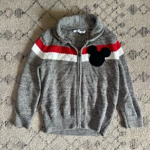 GAP x Disney Mickey Mouse Zip-Up Knit Sweater Size 5